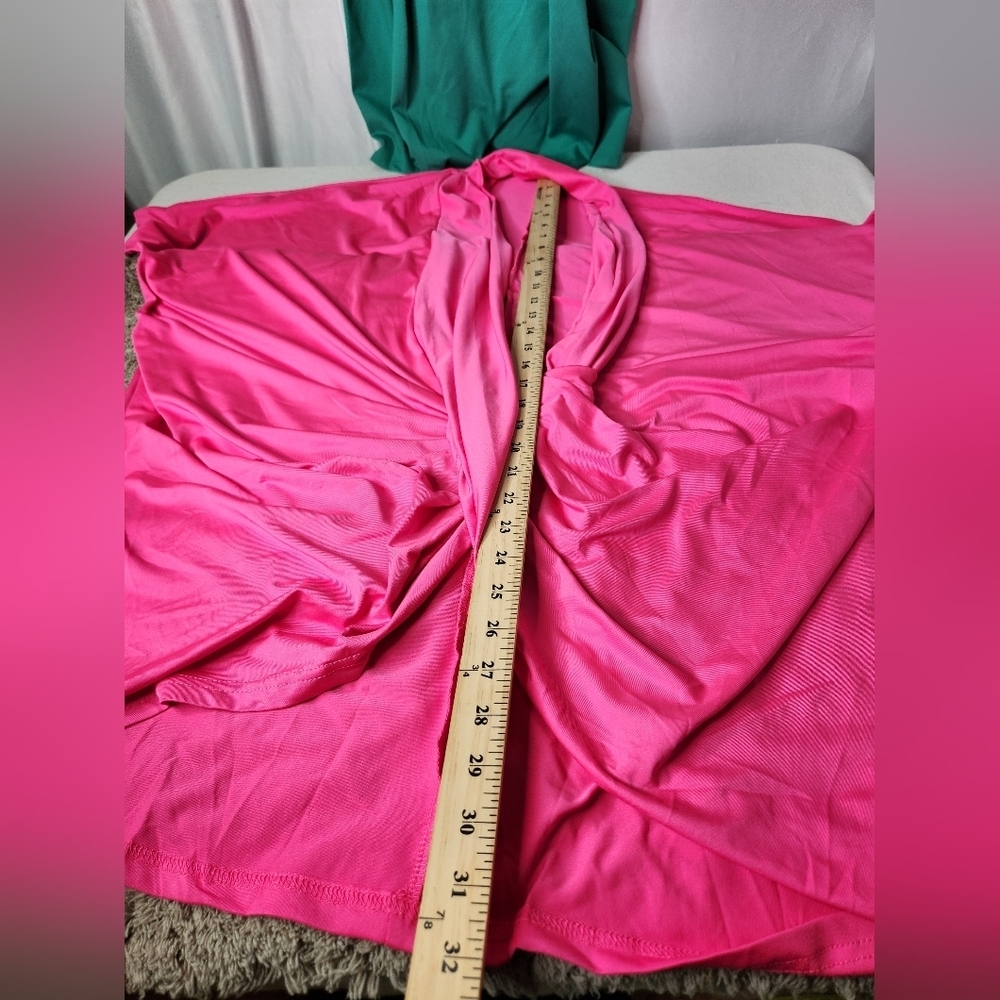 Lyaner Bright Pink Cowl Drop Top - Picture 5 of 8